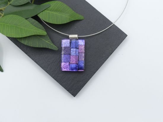 Picture of Glasanhänger - Kollektion "Mosaik" - lila/violett