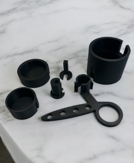 Picture of Downloaddatei - Mundstückhalter für 4 Mundstücke, 1 Schalldämpfer und Getränkehalter
